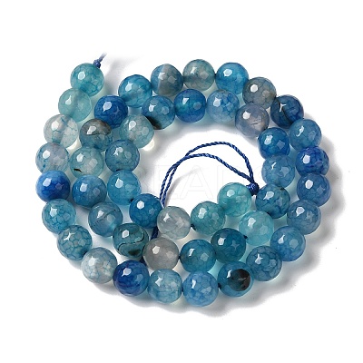 Dyed & Heated Natural Dragon Veins Agate Beads Strands G-P539-A01-03-1