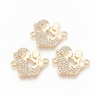 Alloy Rhinestone Links connectors ALRI-Q235-008G-01-1