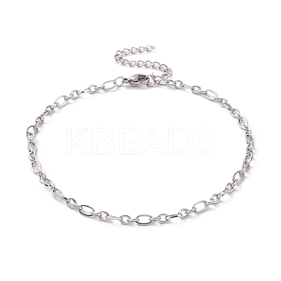 Non-Tarnish 304 Stainless Steel Figaro Chain Bracelet for Men Women BJEW-E031-14P-01-1