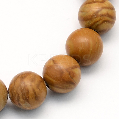 Natural Tigerskin Jasper Round Beads Strands G-S166-8mm-1
