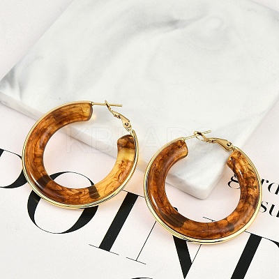 304 Stainless Steel Hoop Earrings For Women LS-EJEW-B113-02G-03-1