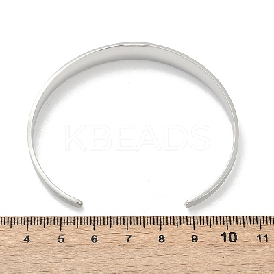 304 Stainless Steel Open Cuff  Bangles for Women BJEW-R019-03P-02-1