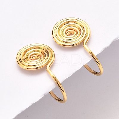 Brass Clip-on Earring Converters Findings LS-KK-D060-03G-02-1