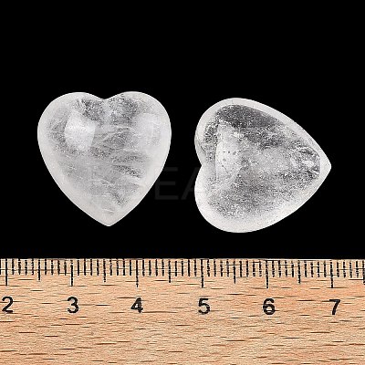 Natural Quartz Crystal Heart Palm Stones G-P609-A01-01-1