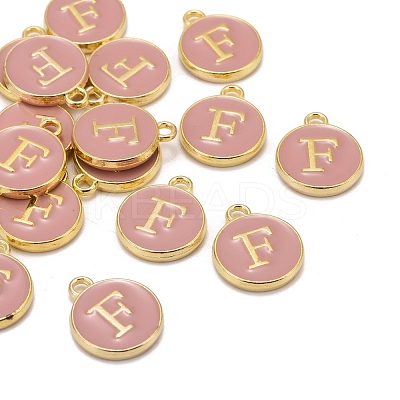 Golden Plated Alloy Enamel Charms X-ENAM-S118-07F-1
