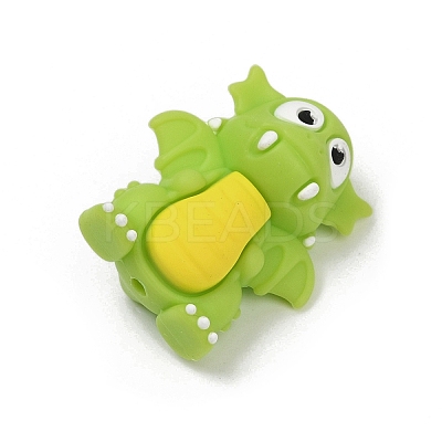 Dinosaur Food Grade Silicone Focal Beads SIL-A009-01A-1