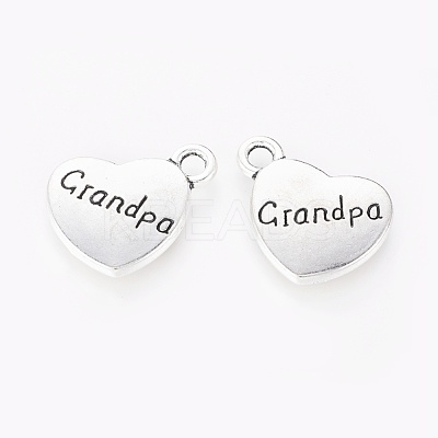 Tibetan Style Alloy Family Charms X-TIBEP-5410-AS-LF-1