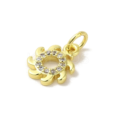 Brass Micro Pave Cubic Zirconia Charms LS-KK-M283-23F-01-1