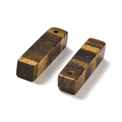 Natural Tiger Eye Pendants G-L593-01G-1
