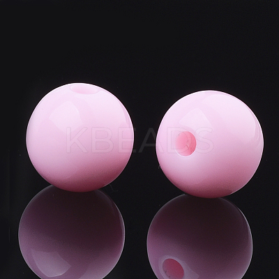 Solid Chunky Bubblegum Acrylic Ball Beads SACR-R835-8mm-11-1