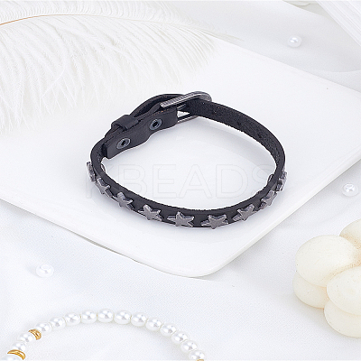 1Pc Leather Cord Bracelets BJEW-LP0002-56-1