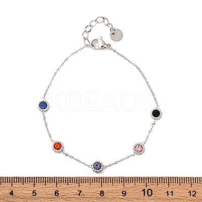 304 Stainless Steel Link Bracelets BJEW-A047-01P-02-1