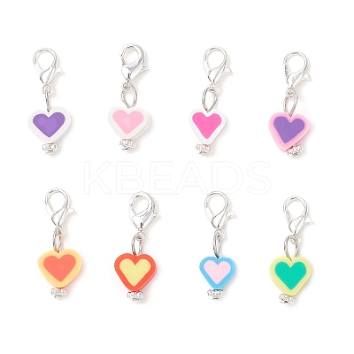 Polymer Clay Pendant Decorations HJEW-JM03949-1