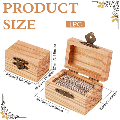 Wood and Sponge Iron Cuboid Ring Boxes CON-WH0200-07C-1