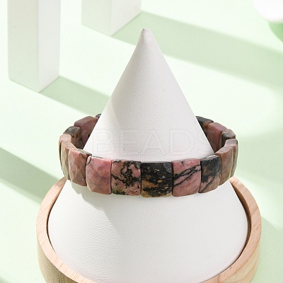 Natural Hypersthene Beaded Stretch Bracelets for Unisex G-K303-02C-1
