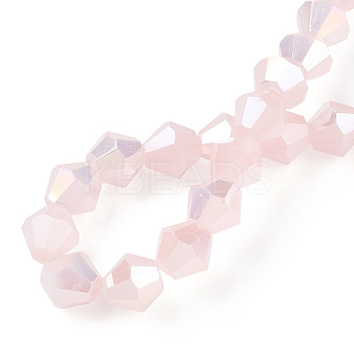 Imitation Jade Electroplate Glass Beads Strands EGLA-A039-J6mm-B07-1