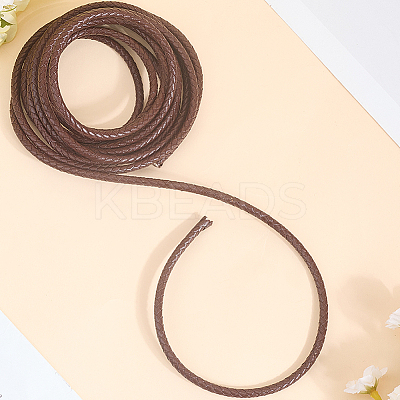 Braided Leather Cord with Core WL-CL0001-01B-1