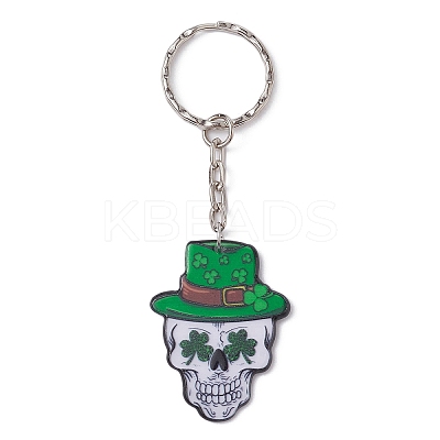 Saint Patrick's Day Printed Acrylic Pendants Keychain KEYC-JKC00523-1