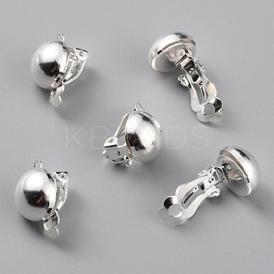 Brass Clip-on Earring Findings KK-O131-03S-A-1