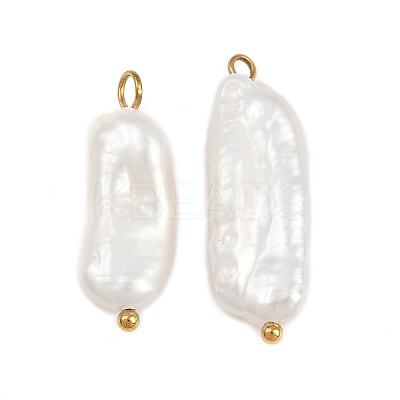 Natural Freshwater Pearl Keshi Pearl Pendants STAS-D378-03G-1