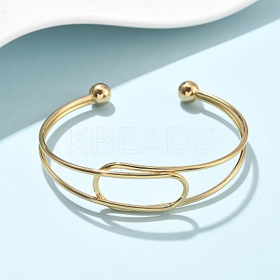 304 Stainless Steel Cuff Bangles BJEW-L682-034G-1