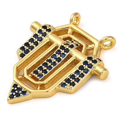 Brass Micro Pave Cubic Zirconia Pendants KK-K339-10B-03-1