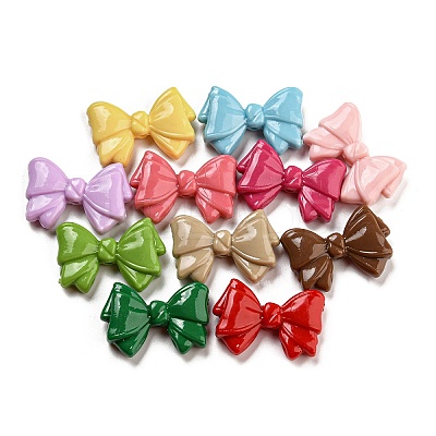 Baking Paint Opaque Acrylic Beads X-MACR-D024-02-1