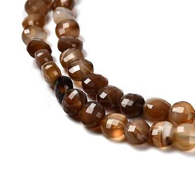 Natural Banded Agate(Dyed & Heated) Beads Strands G-C179-A6mm-20-1