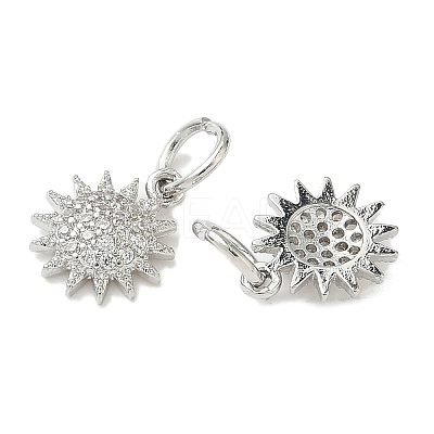 Brass Micro Pave Cubic Zirconia Pendants KK-D386-16P-02-1