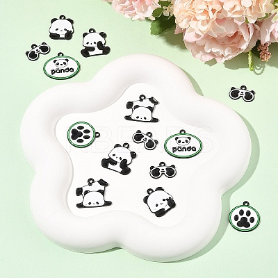 14Pcs 6 Styles Alloy Enamel Pendants ENAM-FS0002-60-1