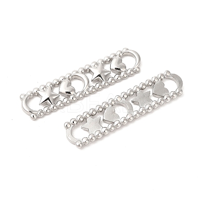 Tarnish Resistant 304 Stainless Steel Connector Charms STAS-L268-036P-1