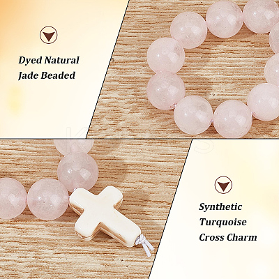 Round Dyed Natural Jade Pendants Decoration HJEW-OC00010-1