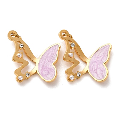 304 Stainless Steel Enamel Pendants STAS-U061-20G-02-1