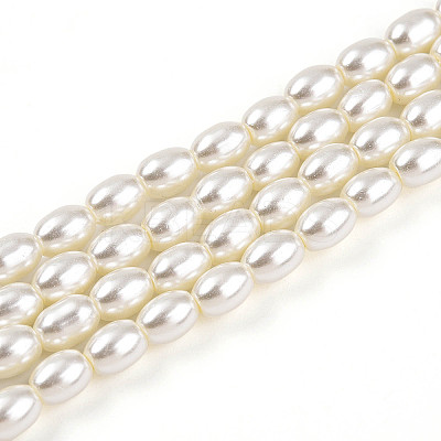 Baking Paint Pearlized Glass Pearl Bead Strands X-HY-T002-01C-02-1