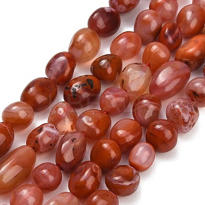 Natural Red Agate(Dyed & Heated) Beads Strands G-C287-A01-02-1