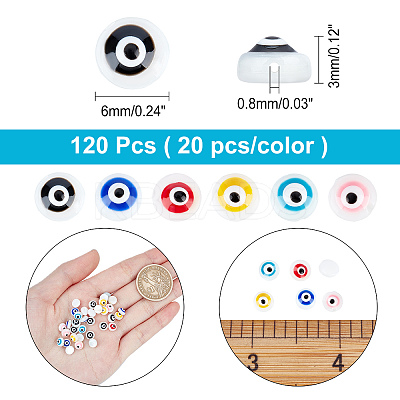 120Pcs 6 Colors Natural Freshwater Shell Beads Strands SHEL-AR0001-05-1