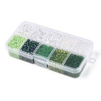 DIY 10 Style ABS & Acrylic Beads Jewelry Making Finding Kit DIY-N0012-05E-1