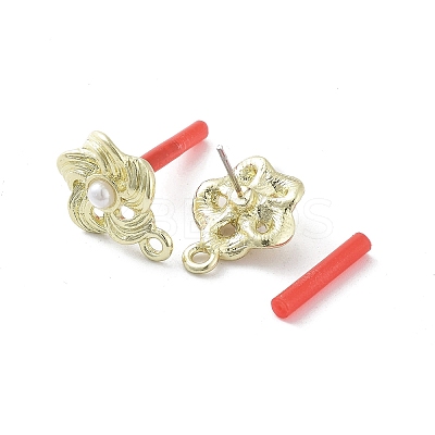 Plating Alloy with 304 Steel Needle Earrings Finding EJEW-B036-03G-02-1