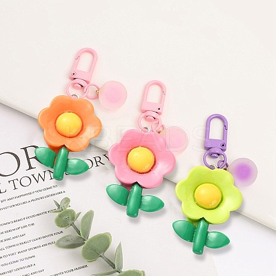 30Pcs 6 Colors Opaque Resin Pendants RESI-CJ0003-08-1