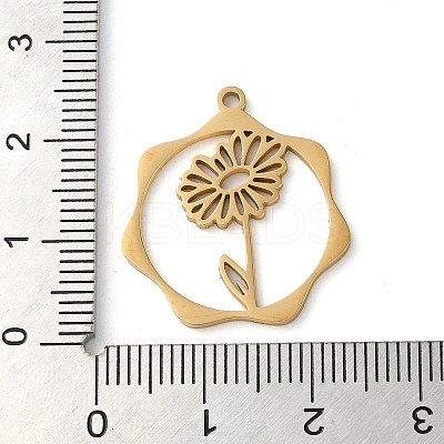 304 Stainless Steel Pendants STAS-P338-01C-G-1