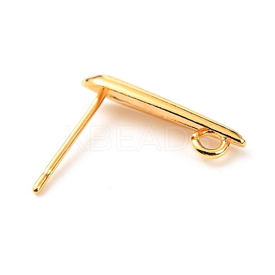 Brass Stud Earring Findings X-KK-F824-003G-1