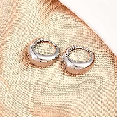 316 Surgical Stainless Hoop Earrings EJEW-C160-06A-P-1