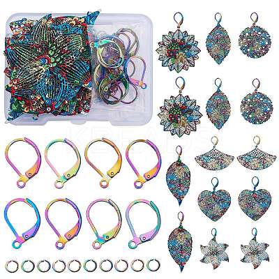 DIY Drop Leverback Earring Making Kit DIY-SZ0008-70-1