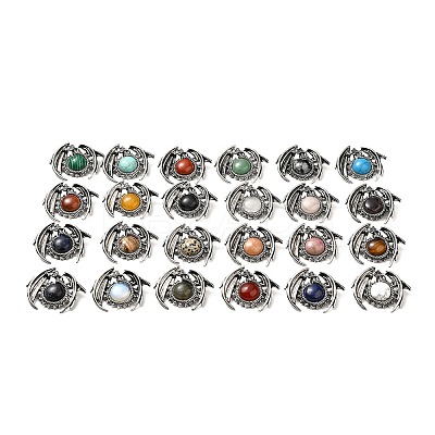 Natural & Synthetic Mixed Gemstone Pendants G-B033-05AS-1