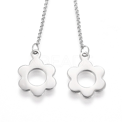 Non-Tarnish Adjustable 304 Stainless Steel Lariat Necklaces NJEW-Z005-09P-1