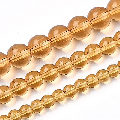 Transparent Glass Beads Strands GLAA-T032-T6mm-08-1