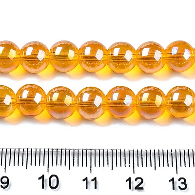 Electroplate Transparent Glass Beads Strands X-GLAA-T032-T8mm-AB11-1
