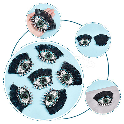 Evil Eye with Eyelash Appliques DIY-WH0401-32-1