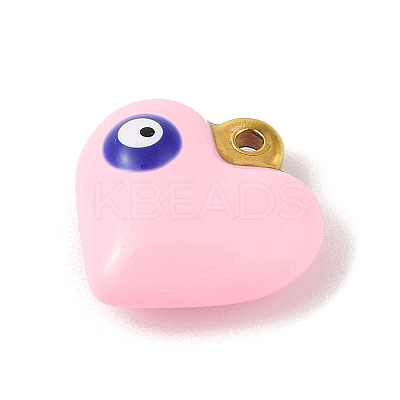 304 Stainless Steel Enamel Pendants STAS-M071-02B-1