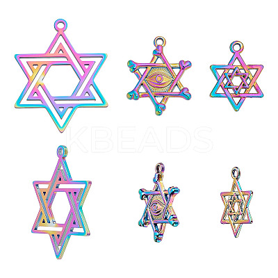 18Pcs 3 Styles Alloy & 304 Stainless Steel Pendants DIY-AR0004-53-1